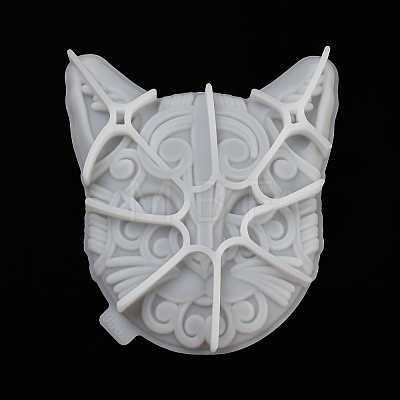 Cat Face DIY Silicone Molds AJEW-D052-04-1
