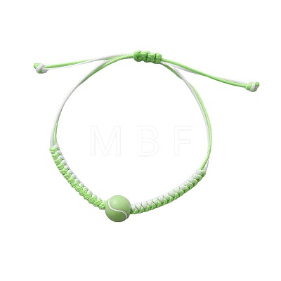 Sports Theme Waxed Cord Braided Bracelets FS-WG8B70B-04-1