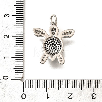 Brass Micro Pave Cubic Zirconia Pendants KK-B128-04P-1