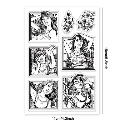 Custom Summer Theme PVC Plastic Clear Stamps DIY-WH0631-0144-1