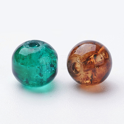 Baking Painted Crackle Glass Beads DGLA-X0006-6mm-05-1
