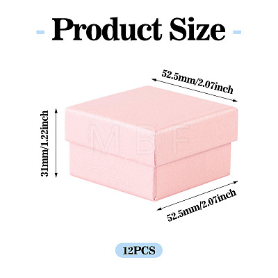 12Pcs Square Cardboard Jewelry Storage Boxes CON-TA0001-41-1