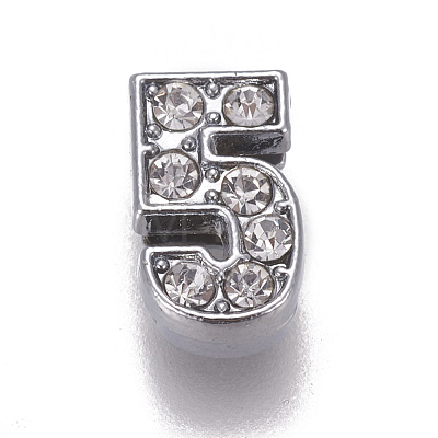 Alloy Rhinestone Slide Charms PALLOY-WH0065-28E-1