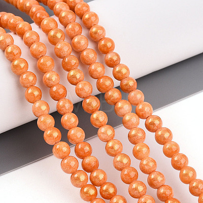 Natural Mashan Jade Beads Strands G-A255-A01-04J-1