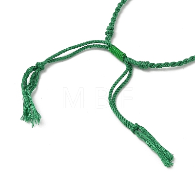 Braided Cotton Cord Bracelet Making MAK-L043-02G-12-1