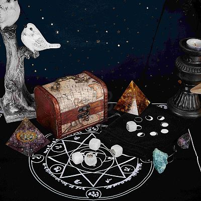 1Pc Square Velvet Tarot Tablecloth for Divination AJEW-CN0001-60B-1