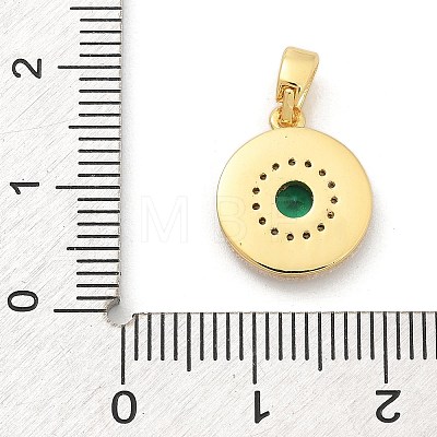 Brass Micro Pave Cubic Zirconia Pendents KK-M303-02G-02-1