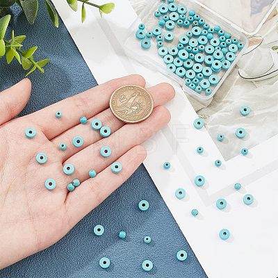  120Pcs 2 Styles Synthetic Turquoise Beads G-NB0003-94-1