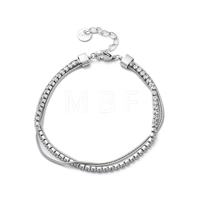 Stainless Steel Multi-strand Bracelets for Women BJEW-F485-01P-01-1