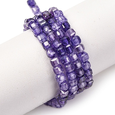 Cubic Zirconia Bead Strands ZIRC-P109-01B-04-1
