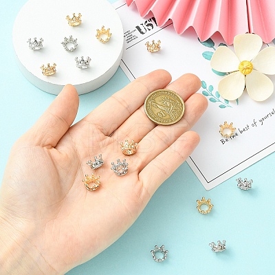 16Pcs 2 Colors Alloy European Beads MPDL-YW0001-09-1