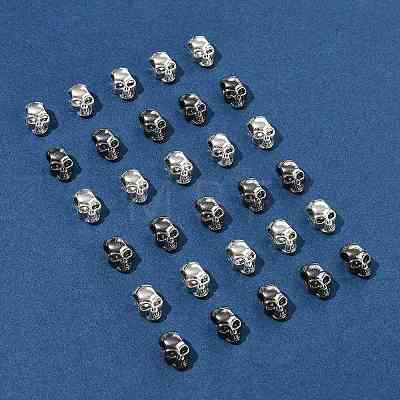 30Pcs 2 Colors Tibetan Style Alloy European Beads TIBEB-FS0001-19-1
