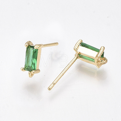 Brass Stud Earring Findings KK-T038-492A-1