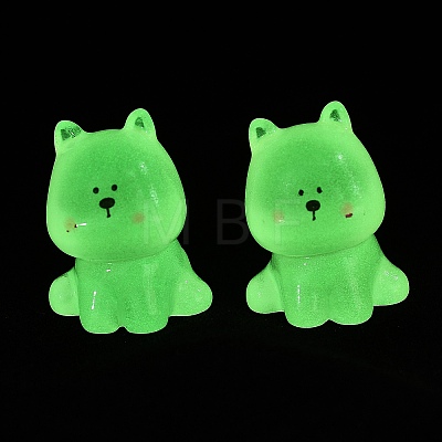 Luminous Resin Cute Little Dog Ornaments RESI-R459-02C-1