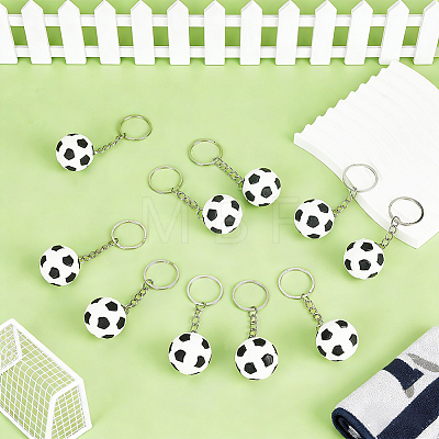 30Pcs Sports Theme Silicone Keychains KEYC-GA0001-59-1