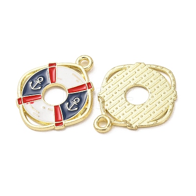 Ocean Alloy Enamel Pendants ENAM-B041-01O-1