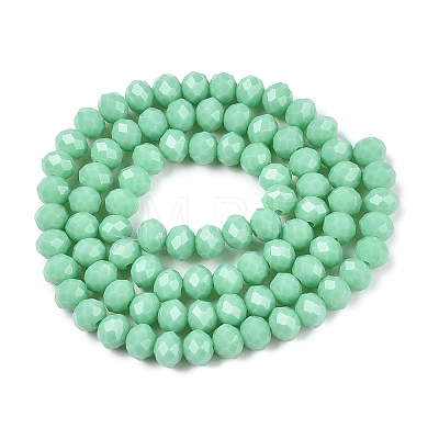 Opaque Solid Color Imitation Jade Glass Beads Strands EGLA-A044-P6mm-D14-1