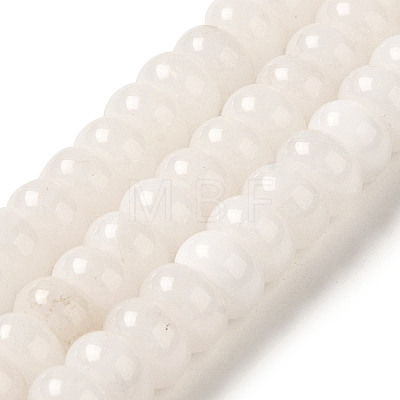 Natural White Jade Beads Strands G-B078-H01-01-1