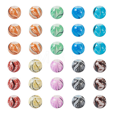 200Pcs 10 Colors Painted Glass Beads Strands GLAA-SW0001-03-1