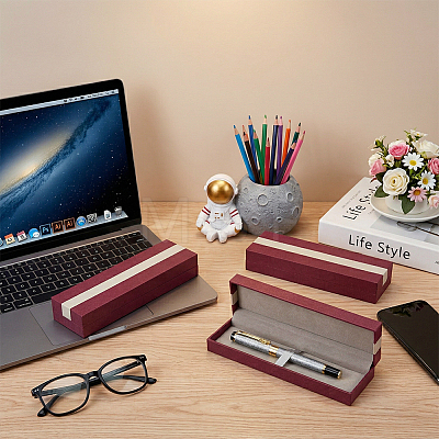 Plastic Pen Gift Packing Boxes CON-WH0001-86B-1