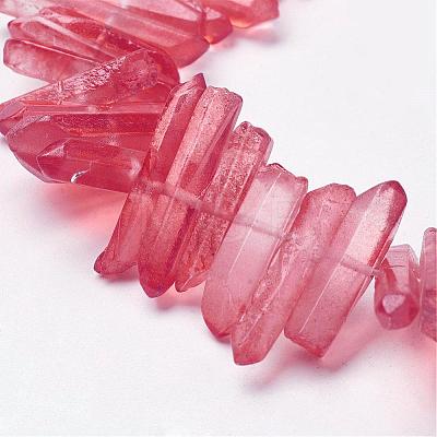 Natural Quartz Crystal Points Beads Strands G-K181-B09-1