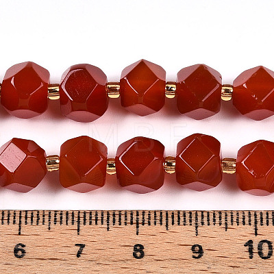 Natural Carnelian(Dyed & Heated) Beads Strands G-T140-09B-1