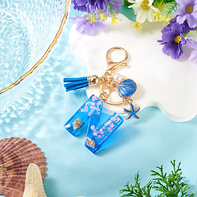 Star Resin & Shell Keychains KEYC-TAC00087-01N-1