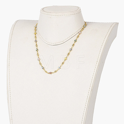 Handmade Brass Enamel Link Chains Jewelry Sets SJEW-JS01164-1