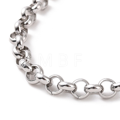 304 Stainless Steel Rolo Chain Bracelet for Men Women BJEW-E031-06P-06-1