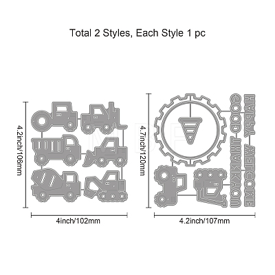 Carbon Steel Cutting Dies Stencils DIY-WH0309-1018-1