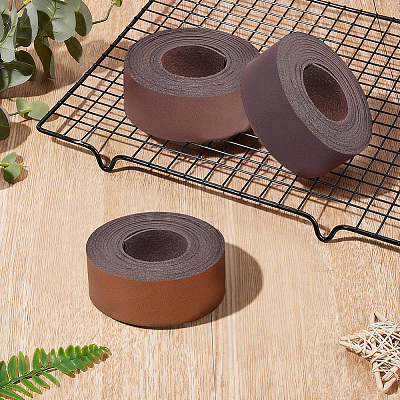3 Rolls 3 Colors Flat PU Leather Cord LC-GF0001-15A-1