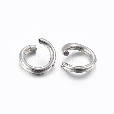Tarnish Resistant 304 Stainless Steel Open Jump Rings STAS-H437-5x1mm-1