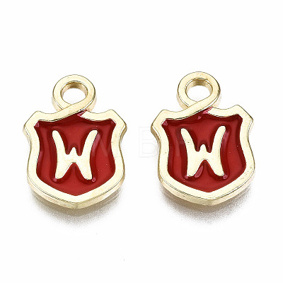 Alloy Enamel Charms ENAM-T012-03W-RS-1