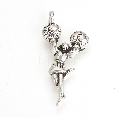 Tibetan Style Alloy Pendants TIBEP-Q064-148AS-RS-1