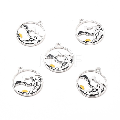 Alloy Enamel Pendants ENAM-E361-04P-01-1