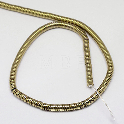 Electroplate Non-magnetic Synthetic Hematite Beads Strands G-J164A-4mm-07-1