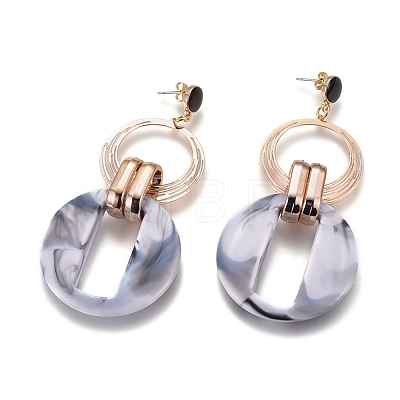 Imitation Gemstone Style Acrylic Dangle Earrings EJEW-JE03673-05-1