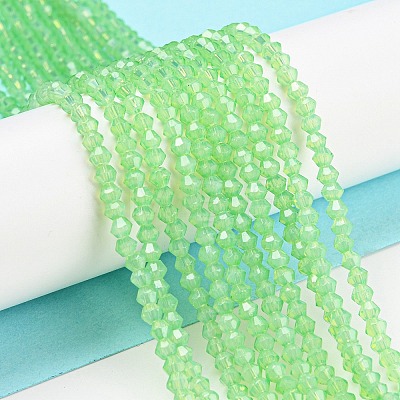 Baking Painted Transparent Glass Beads Strands DGLA-F029-J2mm-01-1