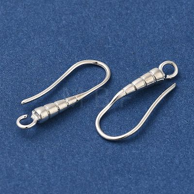 Brass Earring Hooks KK-H502-13S-1