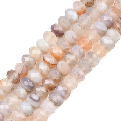 Natural Botswana Agate Beads Strands G-C259-A21-5x8mm-1