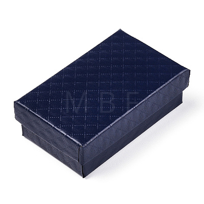 Rhombus Textured Cardboard Jewelry Boxes CBOX-T006-02B-1