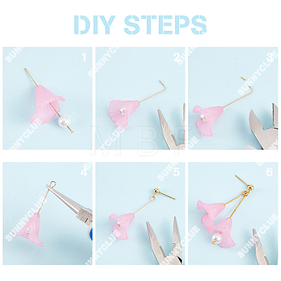 DIY Flower Drop Earring Making Kits DIY-SC0019-64-1