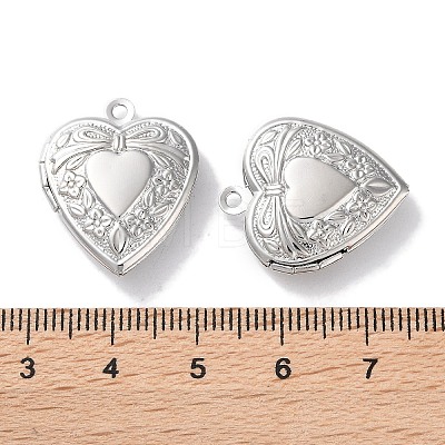 Rack Plating Brass Locket Pendants KK-F090-03P-1