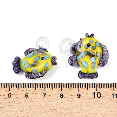 Handmade Lampwork Pendants LAMP-B035-01C-22-1