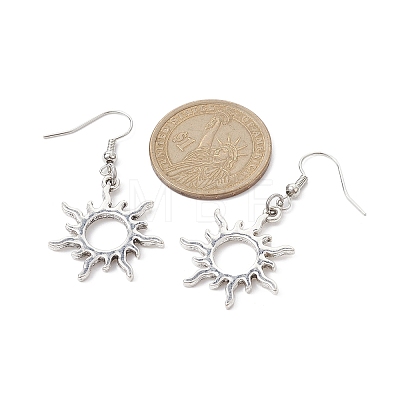 Alloy Hollow Dangle Earrings EJEW-JE05495-1