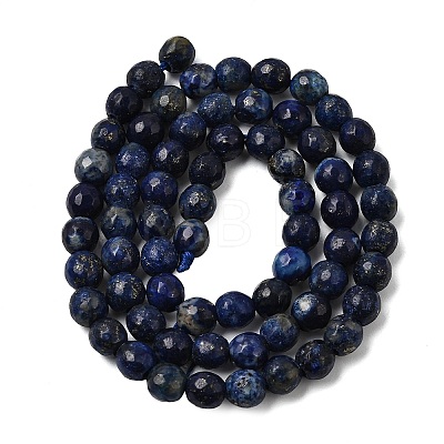 Natural Dyed Lapis Lazuli Beads Strands G-G059-6mm-1