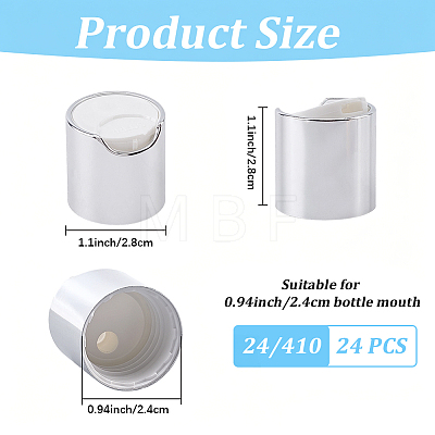 24Pcs Plastic Press Caps KY-CP0001-37B-1