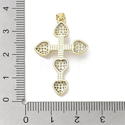 Rack Plating Brass Micro Pave Clear Cubic Zirconia Enamel Pearl
 Pendants KK-R163-01C-G-1