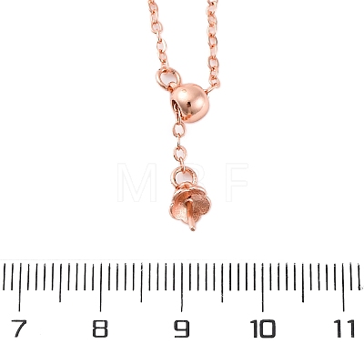 Brass Cable Chain Necklaces for Women NJEW-D302-58RG-1