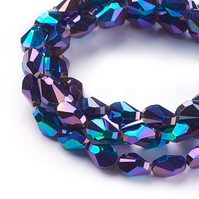 Electroplate Glass Beads Strands EGLA-I009-FP03-1